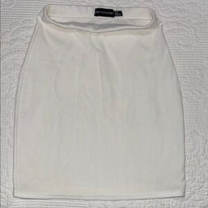 PrettyLittleThing Cream Pencil Skirt
